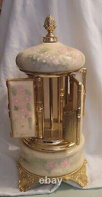 REUGE MUSIC BOX LIPSTICK HOLDER Italian Marble Falling In Love With You