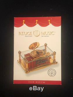 REUGE MUSIC Mother of Pearl Singing Bird Box with Original Box