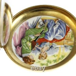 REUGE Music box white Dial Hand Winding Boy's Pocket watch 635502