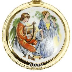 REUGE Music box white Dial Hand Winding Boy's Pocket watch 635502