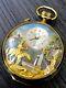 REUGE Musical Automatron Pocket watch Music Box Hand-wound Vintage RARE
