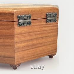 REUGE Octagon Musical Jewelry Box. Inlaid Wood. Swiss movement. Italian made