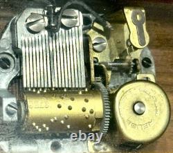 REUGE Octagon Musical Jewelry Box. Inlaid Wood. Swiss movement. Italian made