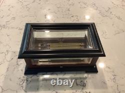 REUGE SAINTE-CROIX SWISS MUSIC BOX CH 3/72 Custom Wood & Glass Box Vintage