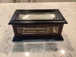 REUGE SAINTE-CROIX SWISS MUSIC BOX CH 3/72 Custom Wood & Glass Box Vintage