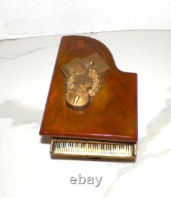REUGE SAINT CROIX CYLINDER PIANO MUSIC BOX WithBAKELITE TOP PLAYS BEAUTIFULLY