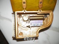 REUGE SAINT CROIX CYLINDER PIANO MUSIC BOX WithBAKELITE TOP PLAYS BEAUTIFULLY