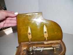 REUGE SAINT CROIX CYLINDER PIANO MUSIC BOX WithBAKELITE TOP PLAYS BEAUTIFULLY