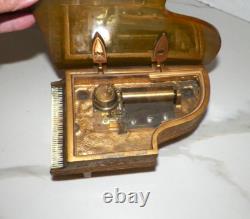 REUGE SAINT CROIX CYLINDER PIANO MUSIC BOX WithBAKELITE TOP PLAYS BEAUTIFULLY