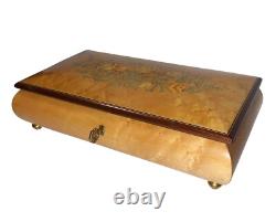 REUGE SAN FRANCISCO MUSIC BOX CO WOOD LAQUER MEMORY With LOCKING KEY