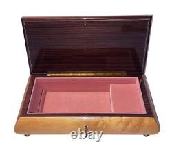 REUGE SAN FRANCISCO MUSIC BOX CO WOOD LAQUER MEMORY With LOCKING KEY