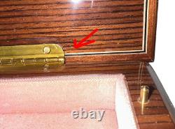 REUGE SAN FRANCISCO MUSIC BOX CO WOOD LAQUER MEMORY With LOCKING KEY
