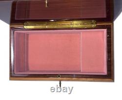 REUGE SAN FRANCISCO MUSIC BOX CO WOOD LAQUER MEMORY With LOCKING KEY