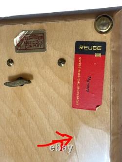 REUGE SAN FRANCISCO MUSIC BOX CO WOOD LAQUER MEMORY With LOCKING KEY