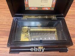 REUGE ST. CROIX MUSIC BOX 504 Beethoven 5th 6th 9th Symphony Inlaid Wood Box