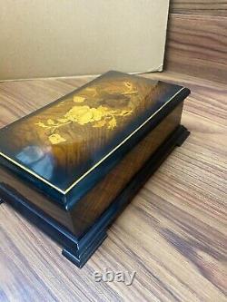 REUGE ST. CROIX MUSIC BOX 504 Beethoven 5th 6th 9th Symphony Inlaid Wood Box