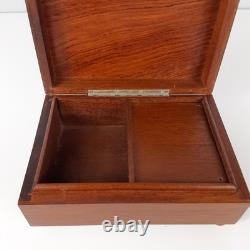 REUGE Saint-Croix Vintage Footed Wooden Music Box Made In Switzerland Lucky Day