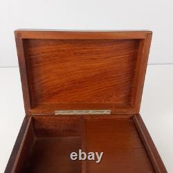REUGE Saint-Croix Vintage Footed Wooden Music Box Made In Switzerland Lucky Day