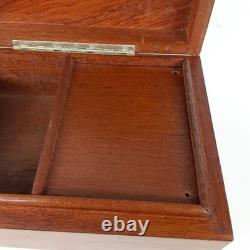 REUGE Saint-Croix Vintage Footed Wooden Music Box Made In Switzerland Lucky Day