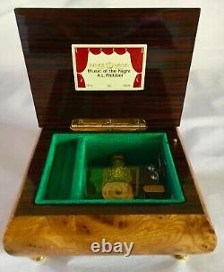 REUGE Swiss Movement with Italian Inlaid Music Box.'Music of the night' by Webber