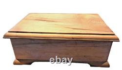 REUGE Swiss Music Box 3/72 Myrtlewood 8x11 Thieving Magpiein 3 parts (Rossini)
