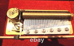 REUGE Swiss Music Box 3/72 Myrtlewood 8x11 Thieving Magpiein 3 parts (Rossini)