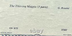 REUGE Swiss Music Box 3/72 Myrtlewood 8x11 Thieving Magpiein 3 parts (Rossini)