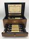REUGE Swiss Music Box Hand Tooled 50 Lames, 10 Airs Interchangeable Music Box