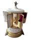 REUGE Swiss Music Box Porcelain Cigar Lipstick Holder Gold White Ballerina