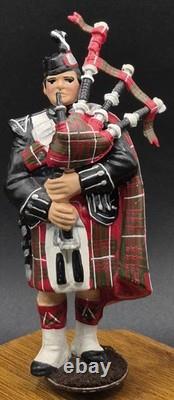 REUGE Swiss Musical Movement Bagpipe Player Revolving Music Box Amazing Grace