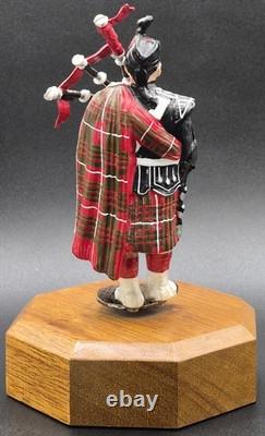 REUGE Swiss Musical Movement Bagpipe Player Revolving Music Box Amazing Grace