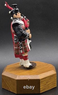 REUGE Swiss Musical Movement Bagpipe Player Revolving Music Box Amazing Grace