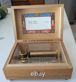 REUGE Swiss Musical Movement CH 3/50 Musik HUG Box Rose floral 3 song Mozart