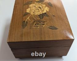 REUGE Swiss Musical Movement CH 3/50 Musik HUG Box Rose floral 3 song Mozart