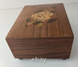 REUGE Swiss Musical Movement CH 3/50 Musik HUG Box Rose floral 3 song Mozart