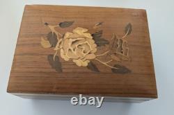 REUGE Swiss Musical Movement CH 3/50 Musik HUG Box Rose floral 3 song Mozart