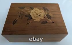 REUGE Swiss Musical Movement CH 3/50 Musik HUG Box Rose floral 3 song Mozart