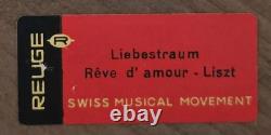 REUGE Wall Music Box Liebestraum Rêve d' amour. Liszt WORKING SWISS MOVEMENT