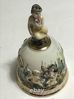 RareVintage Wind-Up REUGE Porcelain Bell-SWISS MUSIC BOX (See Pictures)