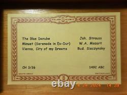 Rare & Exquisite Reuge 3 Tune 36 Note Thuya Wood Music Box (see Video)