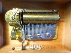 Rare & Exquisite Reuge 3 Tune 36 Note Thuya Wood Music Box (see Video)