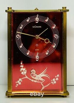 Rare Jaeger Lecoultre 8 Day Musical Alarm Clock Reuge Music Box Lucite. (2440)
