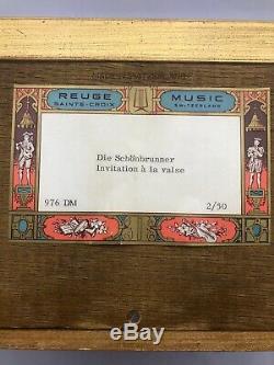 Rare Miroir Music Box By Reuge Made In Switzerland Dancers 1870 Danseurs