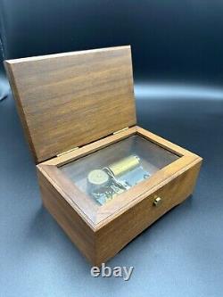 Rare Old Reuge Music Box Sainte Croix Switzerland Cylinder Cartel Hardwood Box