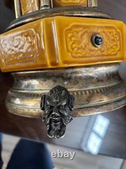 Rare Pagoda Reuge Porcelain Musical Lipstick Cigarette Carousel Music Box