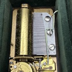 Rare REUGE ONYX MUSIC BOX DOLPHIN FEET WORKING 2 Songs Love Story & Rain Drops