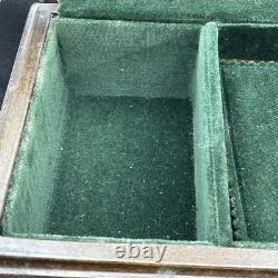 Rare REUGE ONYX MUSIC BOX DOLPHIN FEET WORKING 2 Songs Love Story & Rain Drops