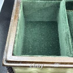 Rare REUGE ONYX MUSIC BOX DOLPHIN FEET WORKING 2 Songs Love Story & Rain Drops