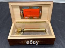 Rare Reuge 3/72 Music Box Sorrento Inlaid Burl Wood Guido Valse 3 Parts 72 Notes