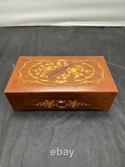 Rare Reuge 3/72 Music Box Sorrento Inlaid Burl Wood Guido Valse 3 Parts 72 Notes